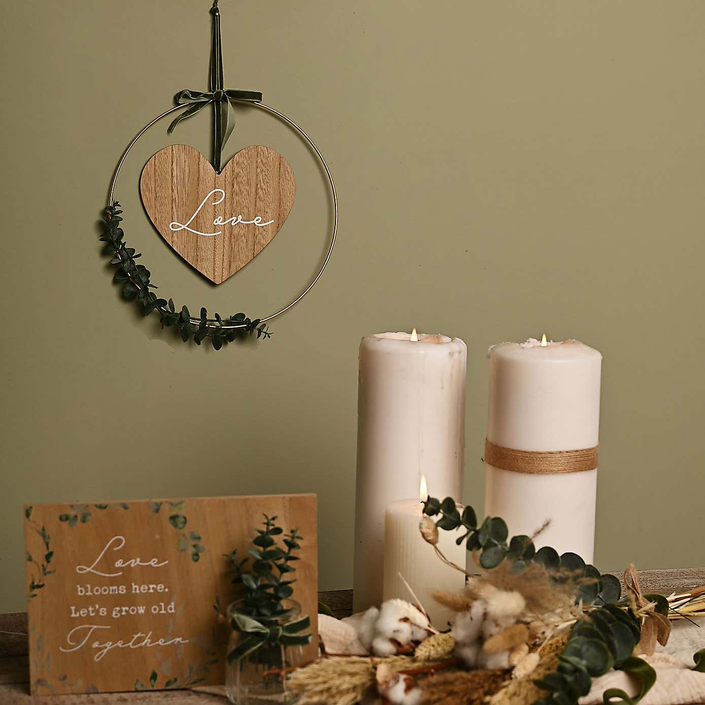 Love Story Love Hoop Wreath
