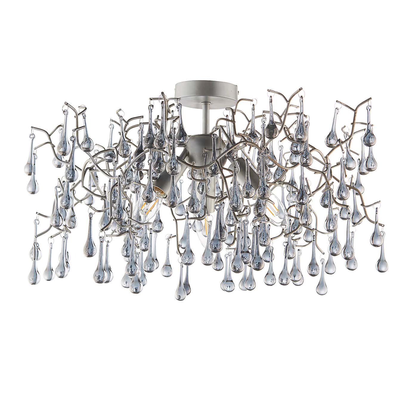 Vogue Wisteria 3 Light Semi Flush Ceiling Fitting