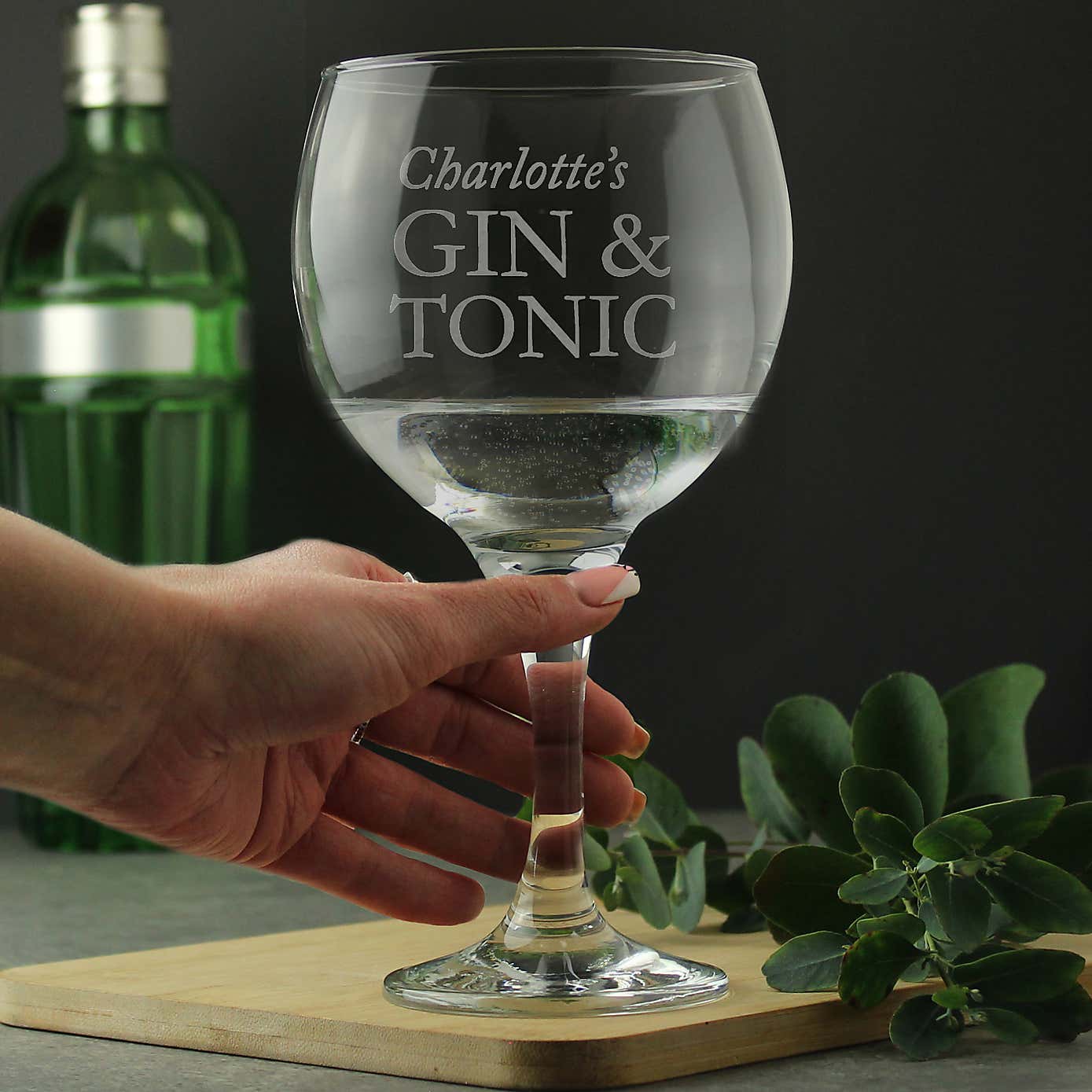 Personalised Gin and Tonic Balloon Glass