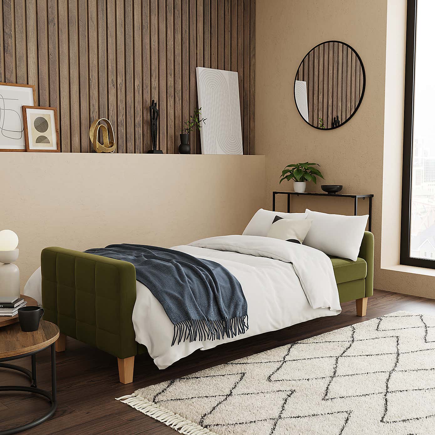 Harlow Velvet Storage Double Sofa Bed