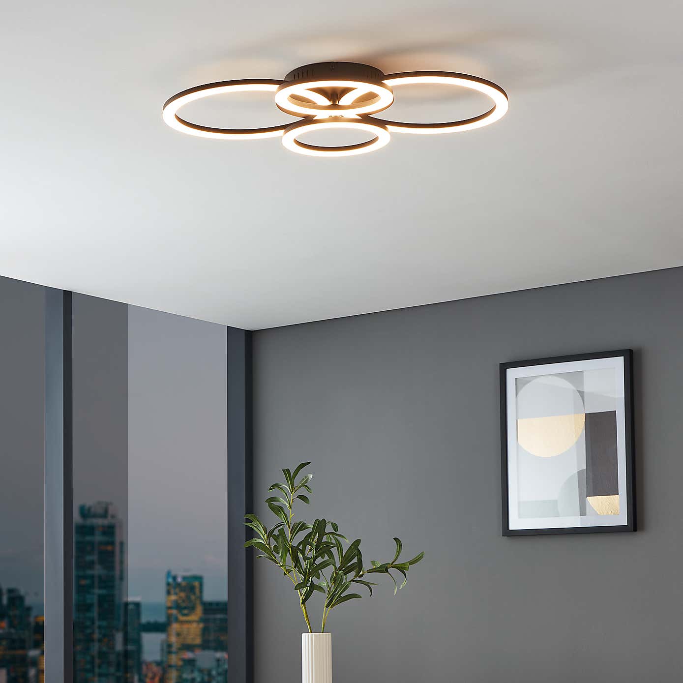 EGLO Parrapos-Z Large Flush Ceiling Light