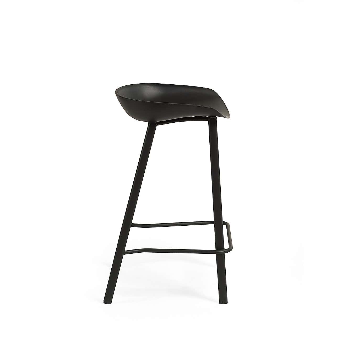 Renzo Set Of 2 Bar Stools, Metal