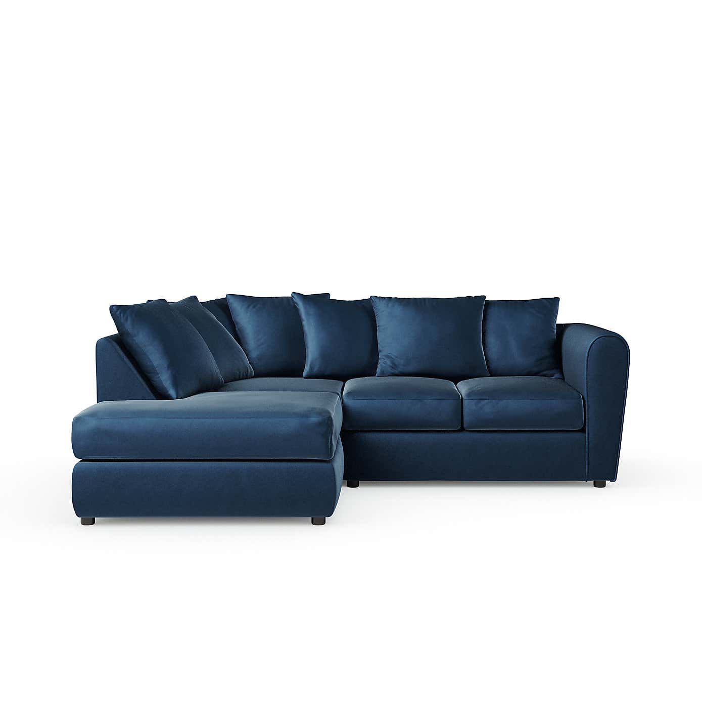 Blake Curved Arm Opulent Velvet Corner Chaise Sofa