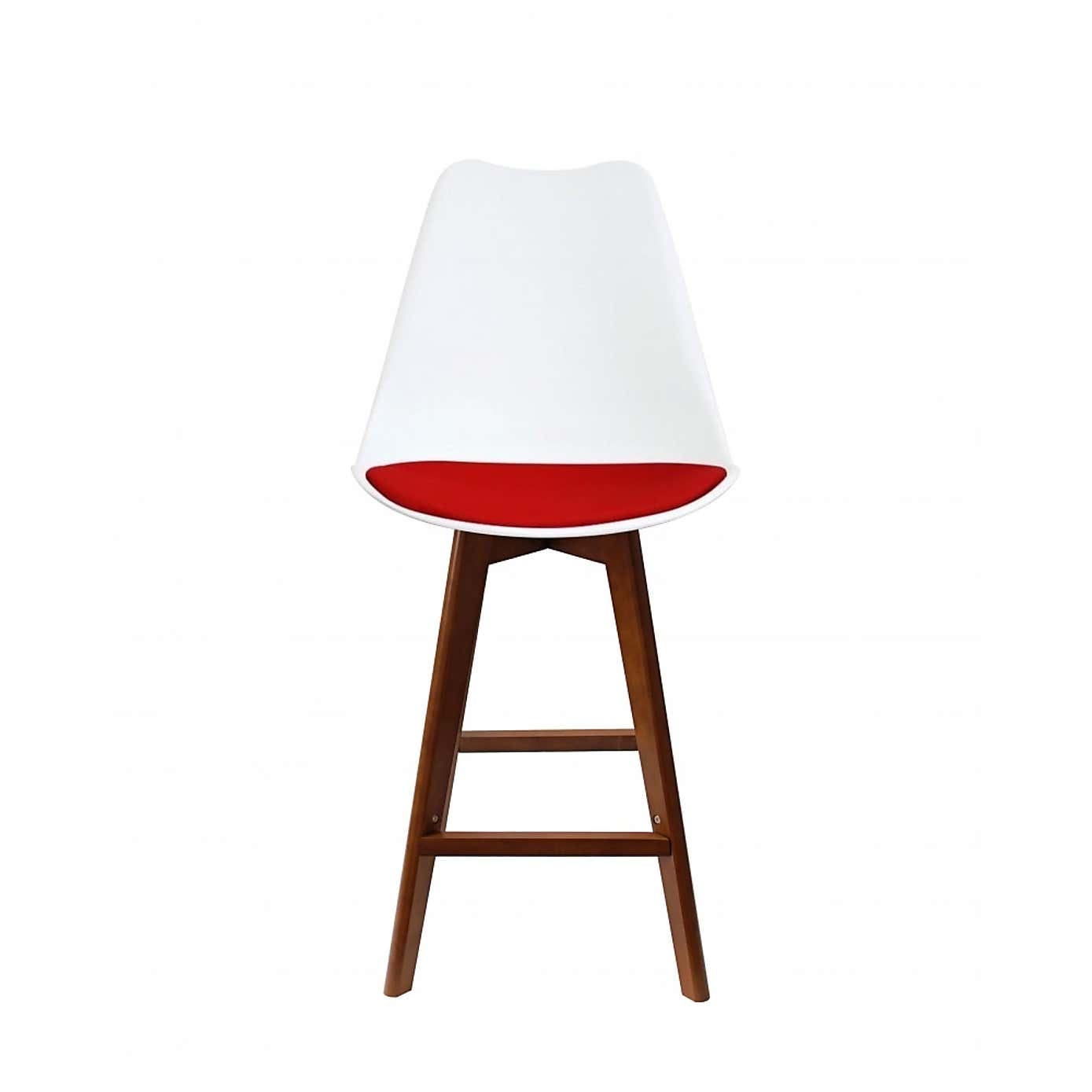 Fusion Living Soho White Plastic Bar Stool