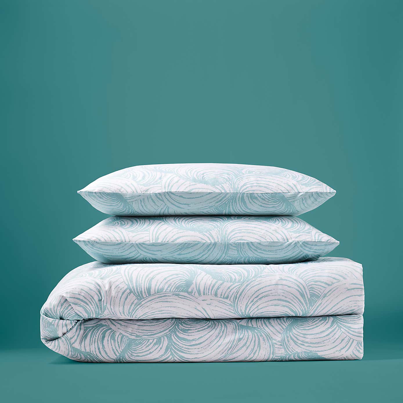 NHM Venus Shell Seafoam Duvet Cover and Pillowcase Set