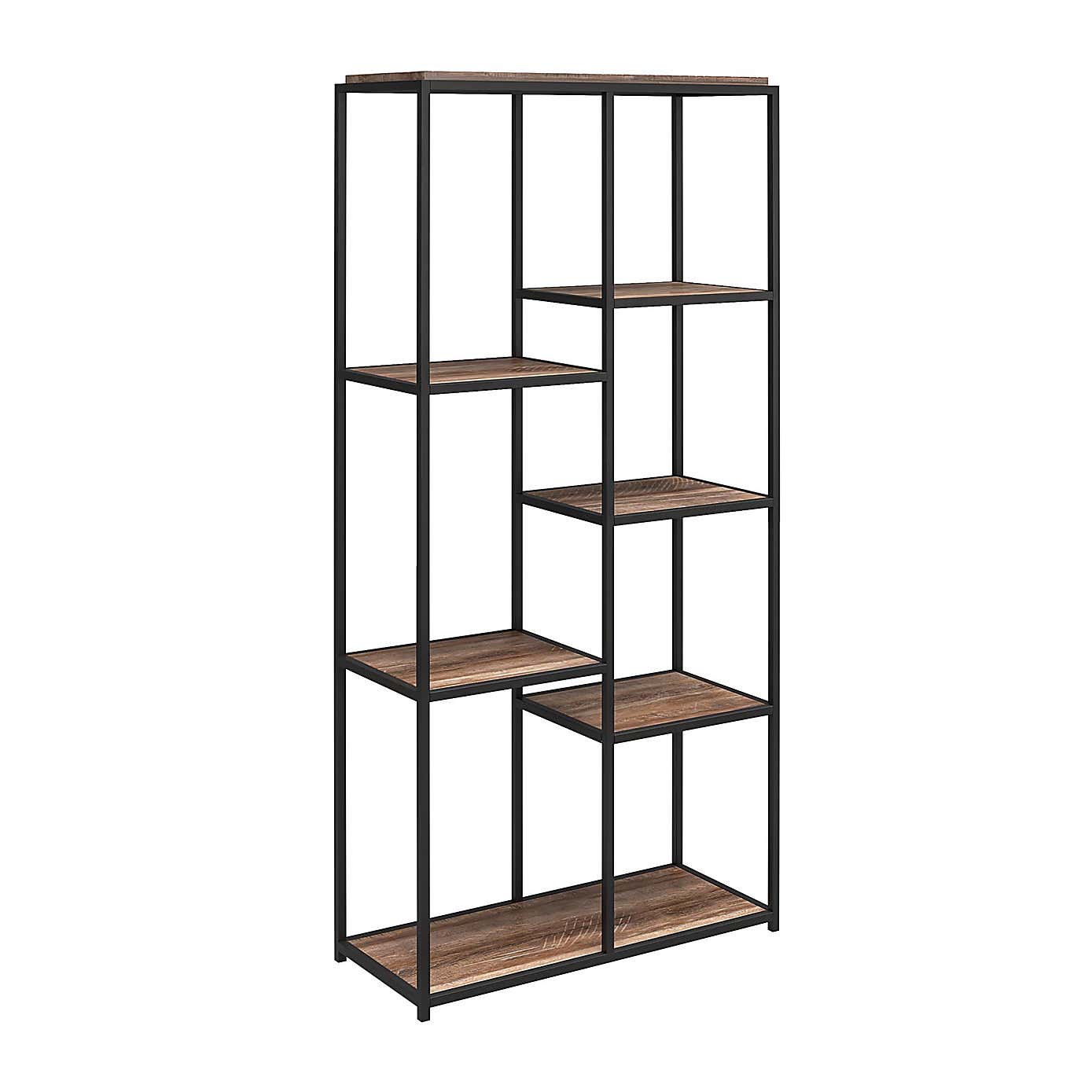 Quincy 5 Shelf Bookcase, Weathered Oak