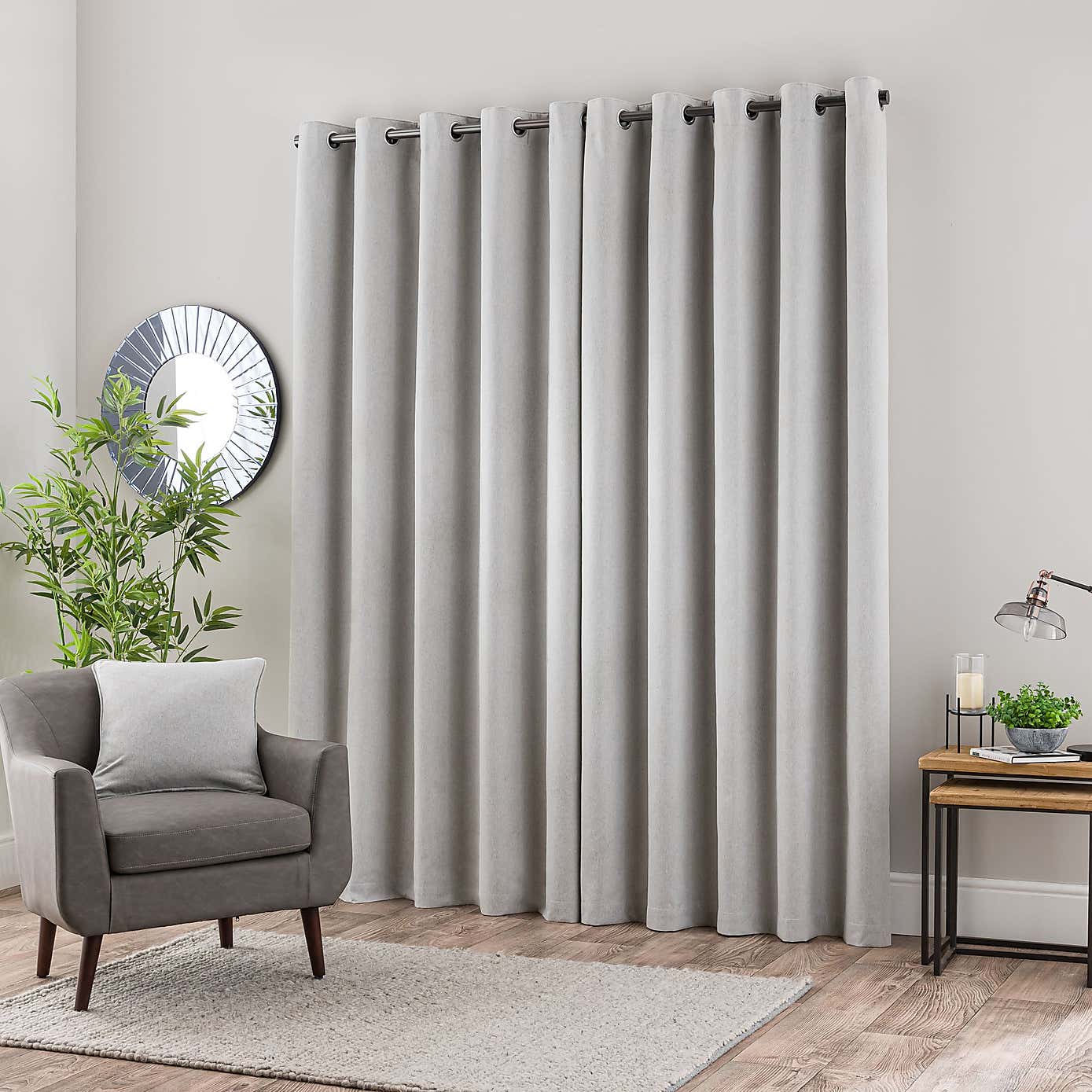 Luna Brushed Ultra Blackout Eyelet Curtains