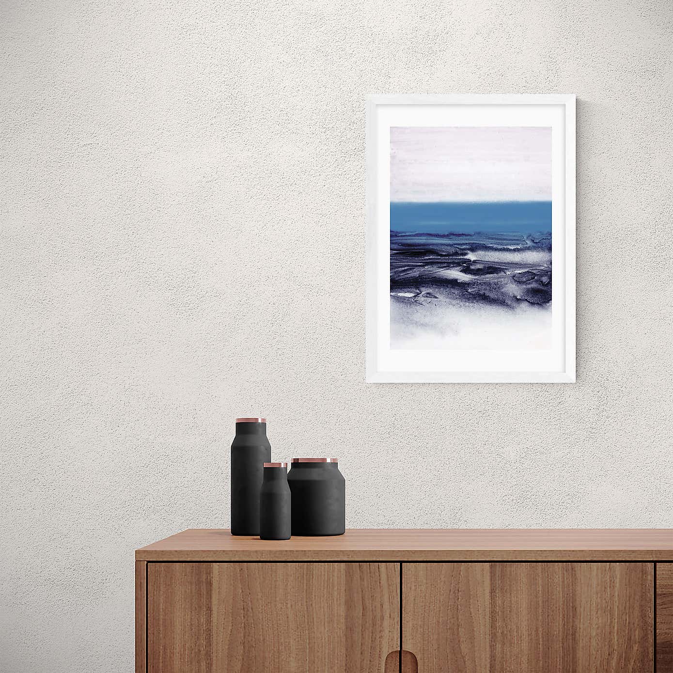 East End Prints Watercolor Landscape Blue Print