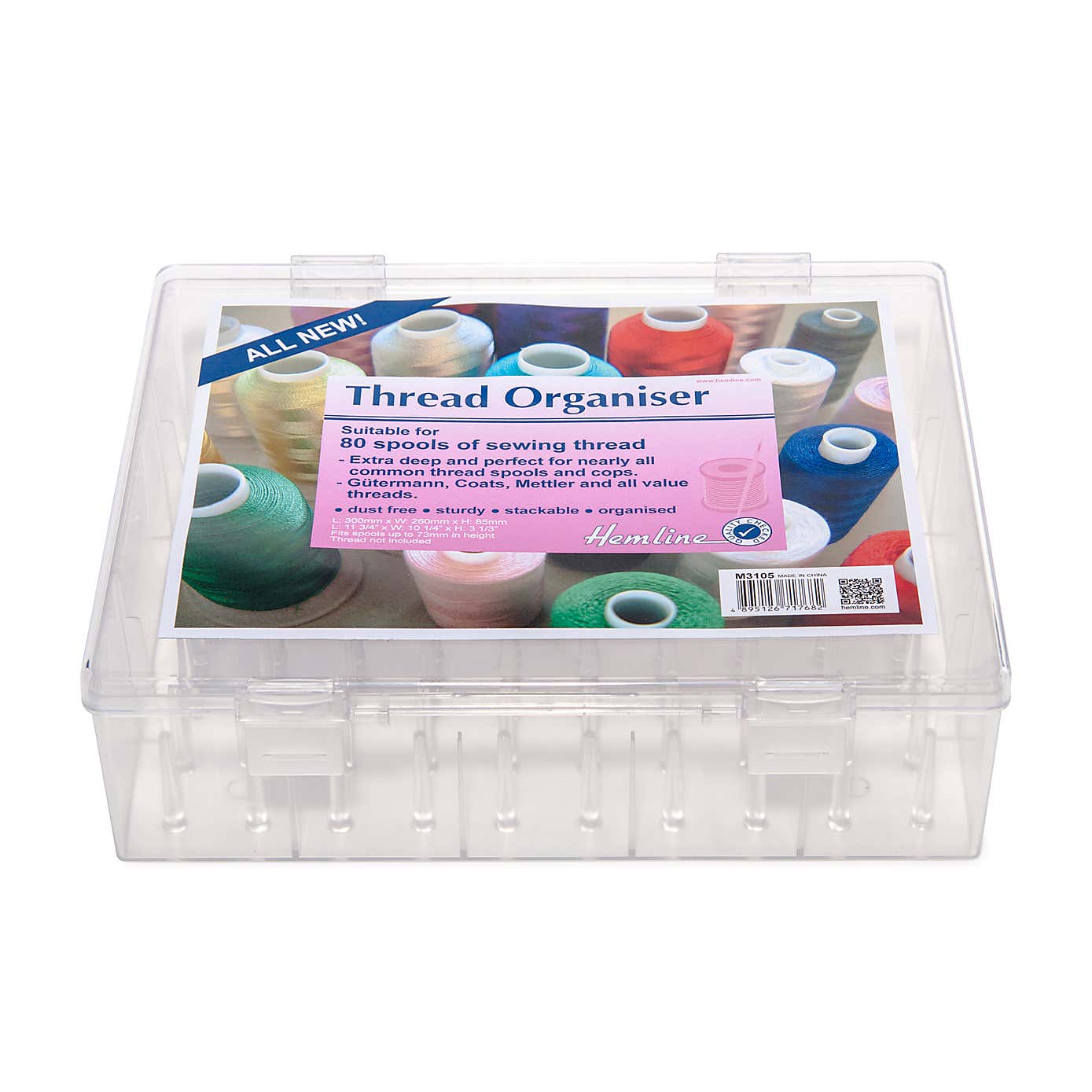 Thread Organiser Clear XL 80 Spool