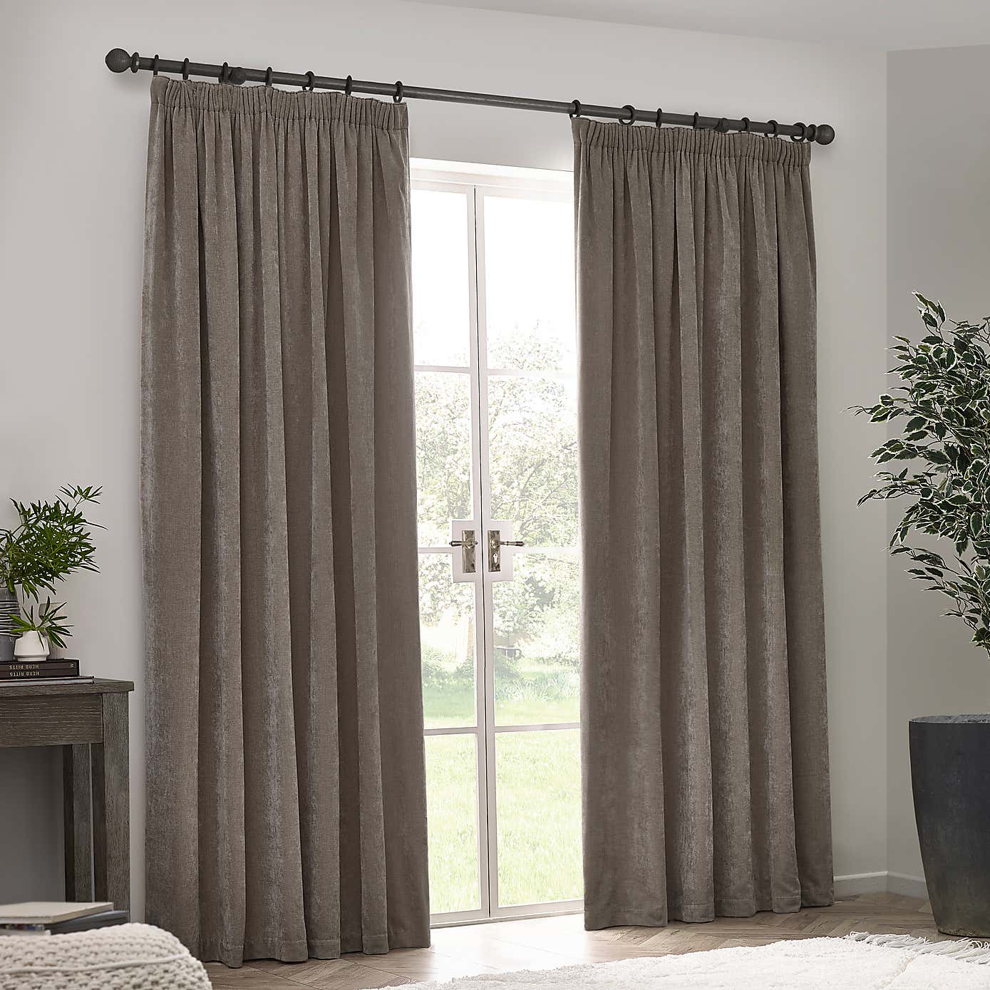 Yard Heavy Chenille Pencil Pleat Curtains