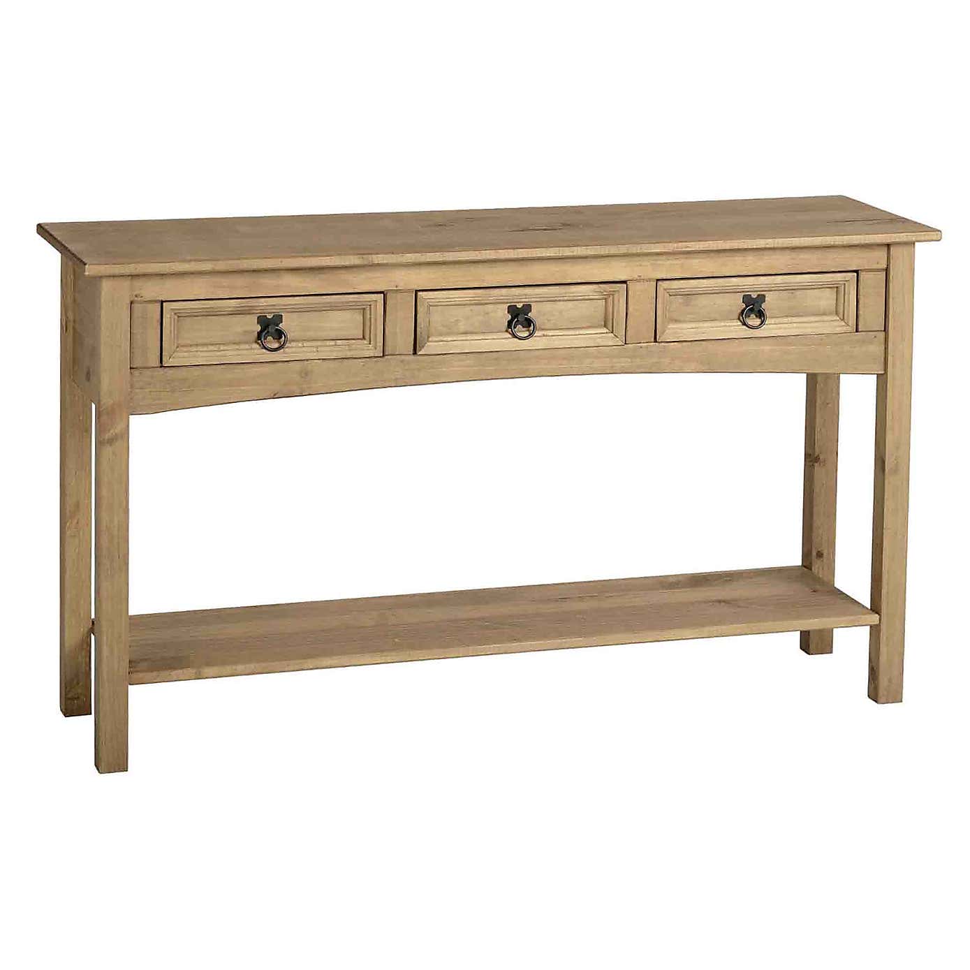 Corona 3 Drawer Console Table