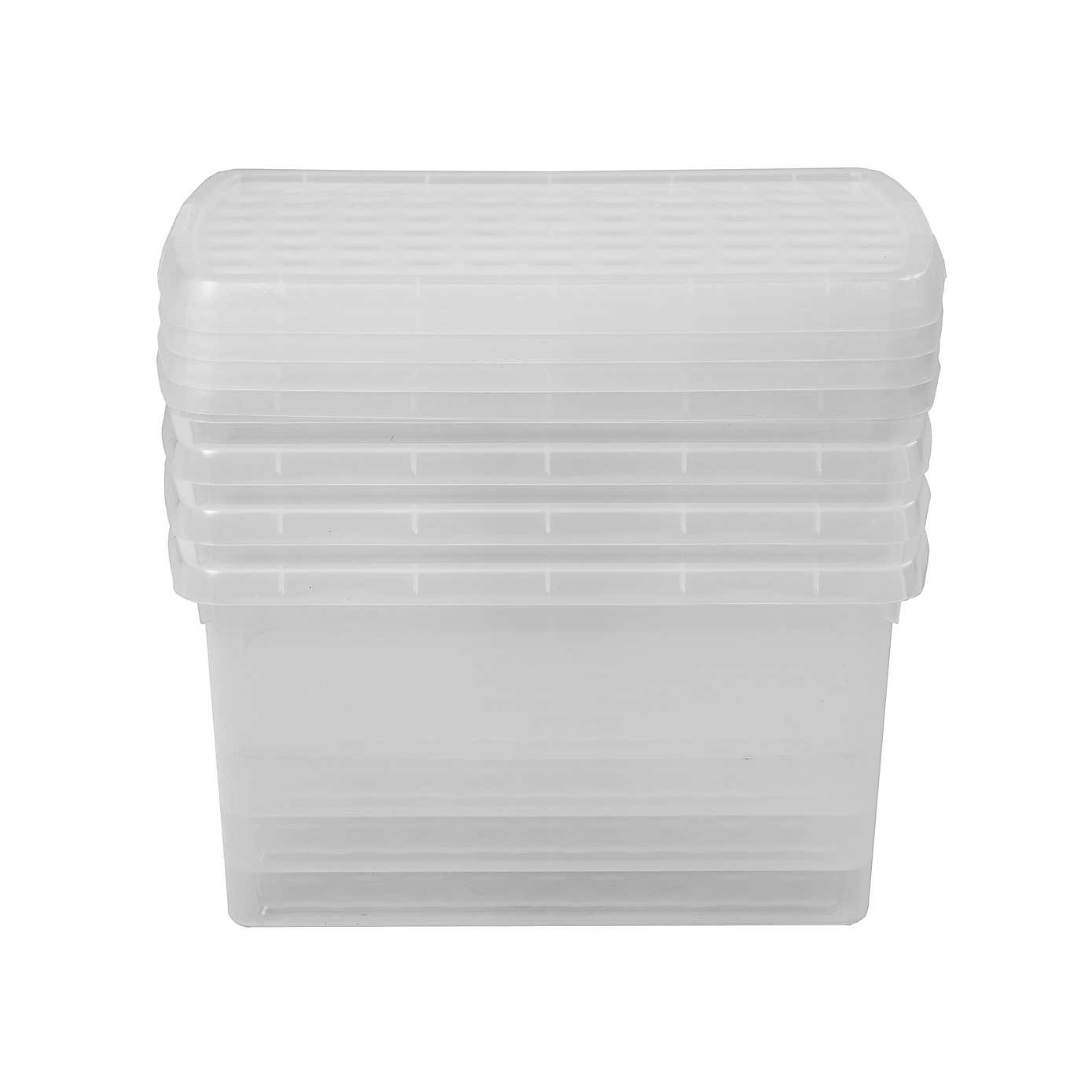 Wham Clip Pack of 4 Rectangle Storage Boxes With Lids