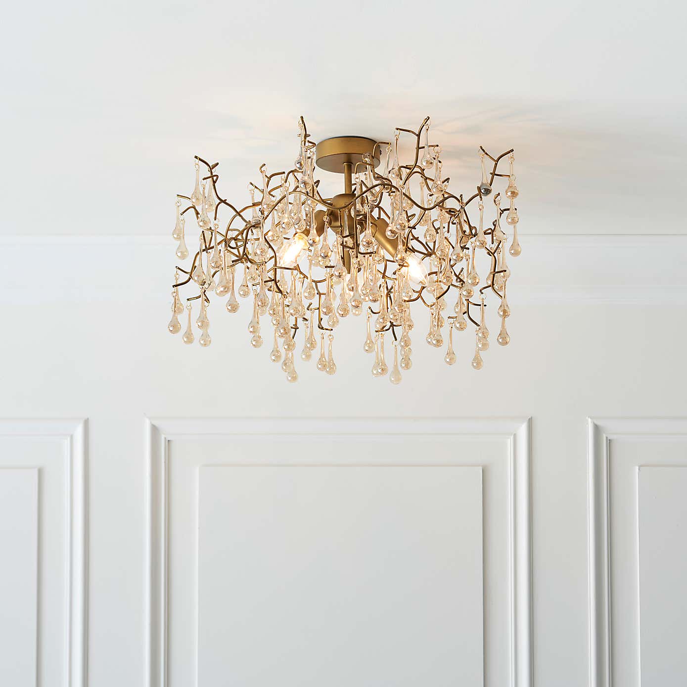 Vogue Wisteria 3 Light Semi Flush Ceiling Fitting