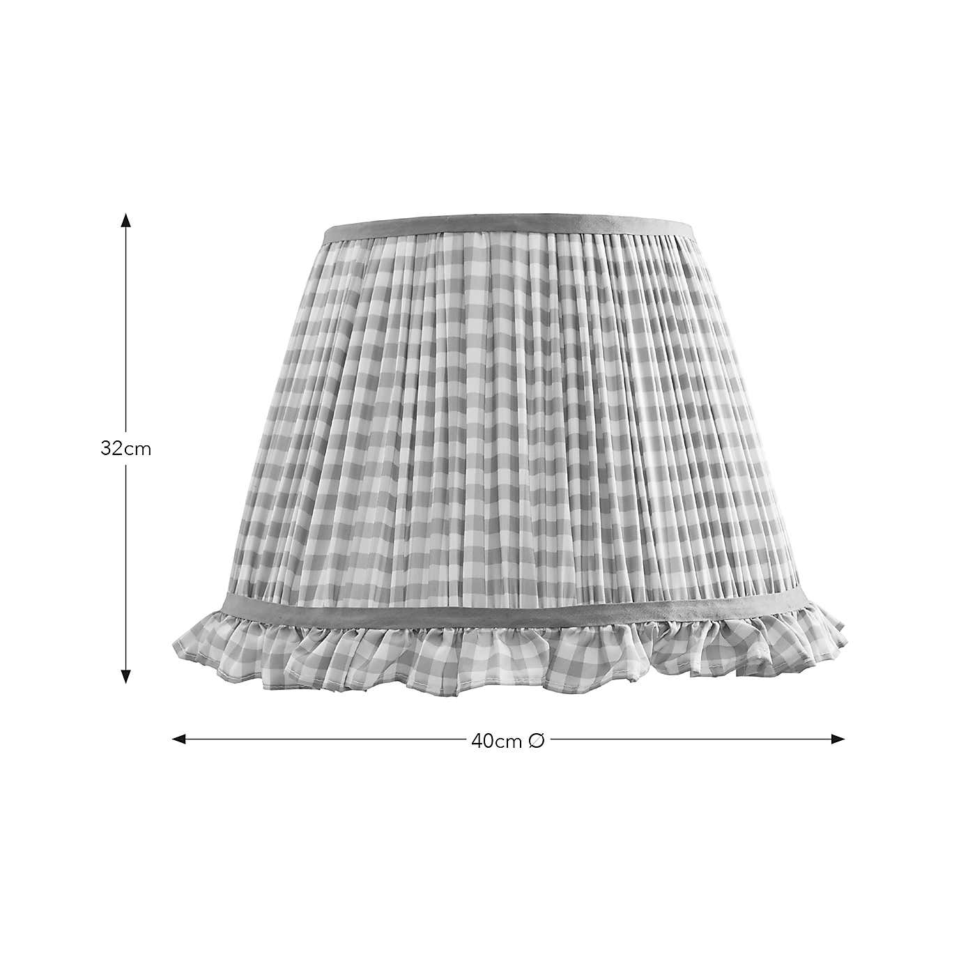 Carys Frilled Gingham Lamp Shade