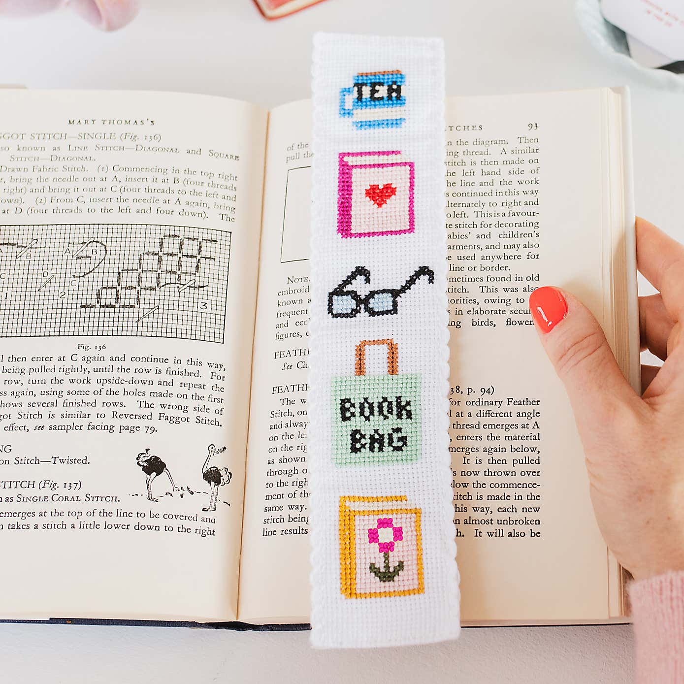 Cotton Clara Bookish Bookmark Cross Stitch Kit