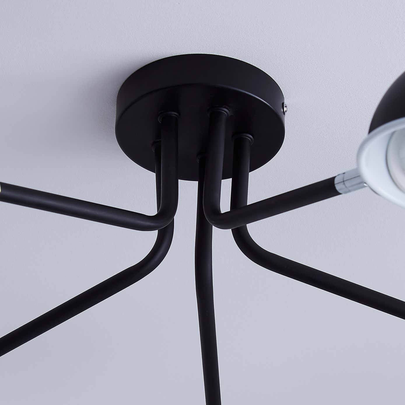 Borr 5 Light Black Ceiling Fitting