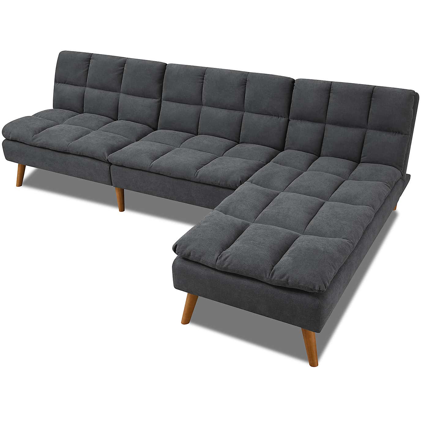 Cloud Fabric Corner Double Sofa Bed
