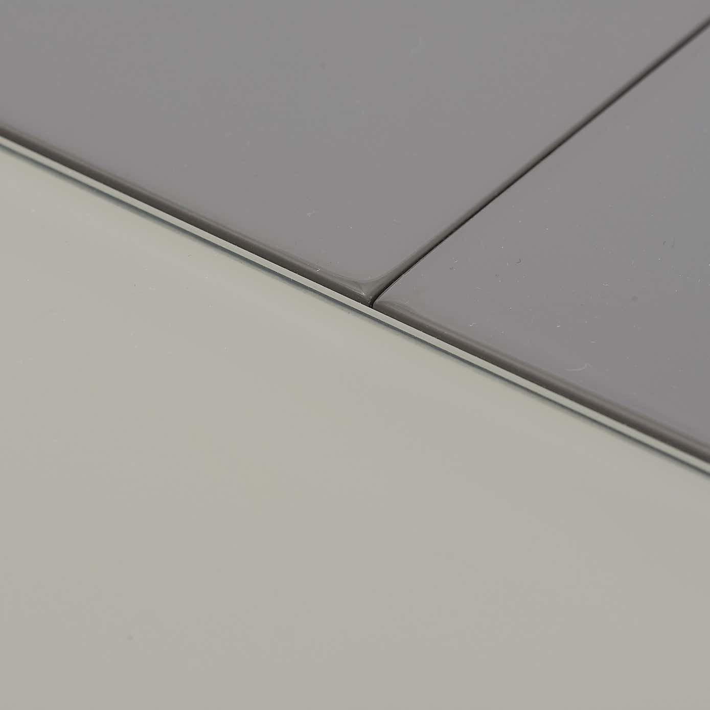 Aspen Extendable 6 Seater Dining Table Grey Glass