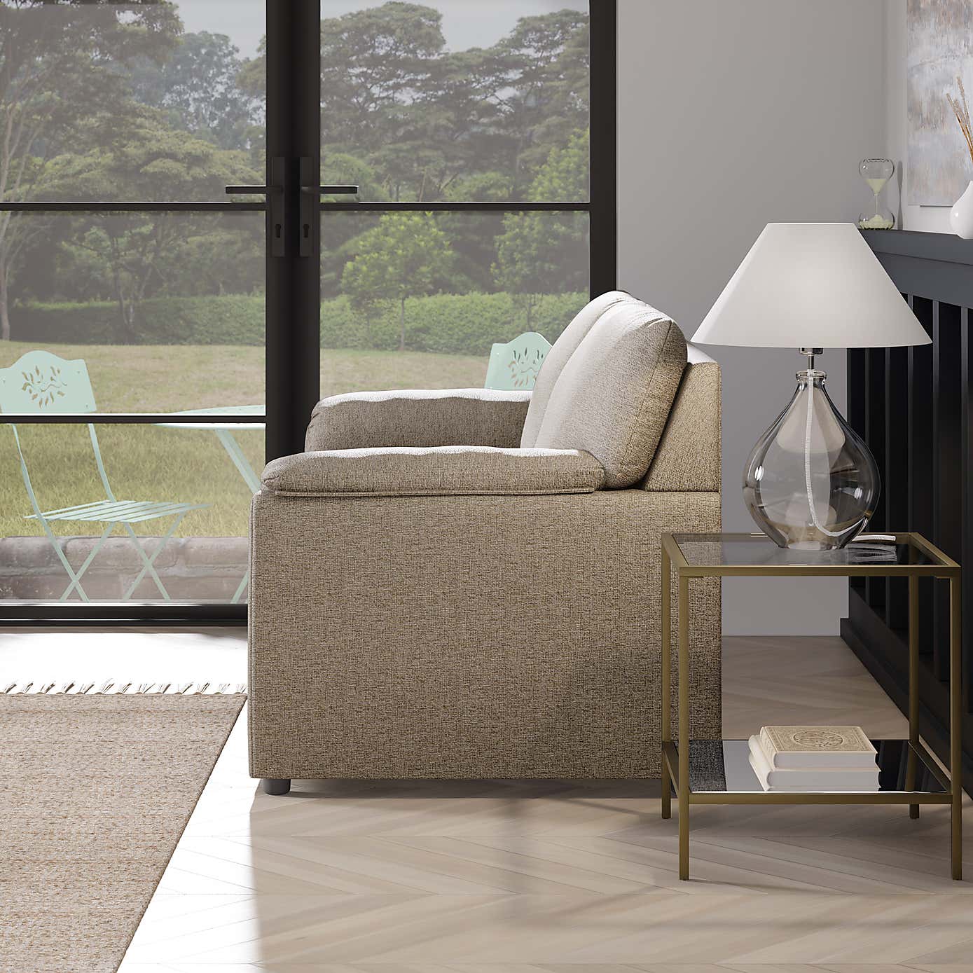 Meyer Tonal Weave 2 Seater Double Sofa Bed