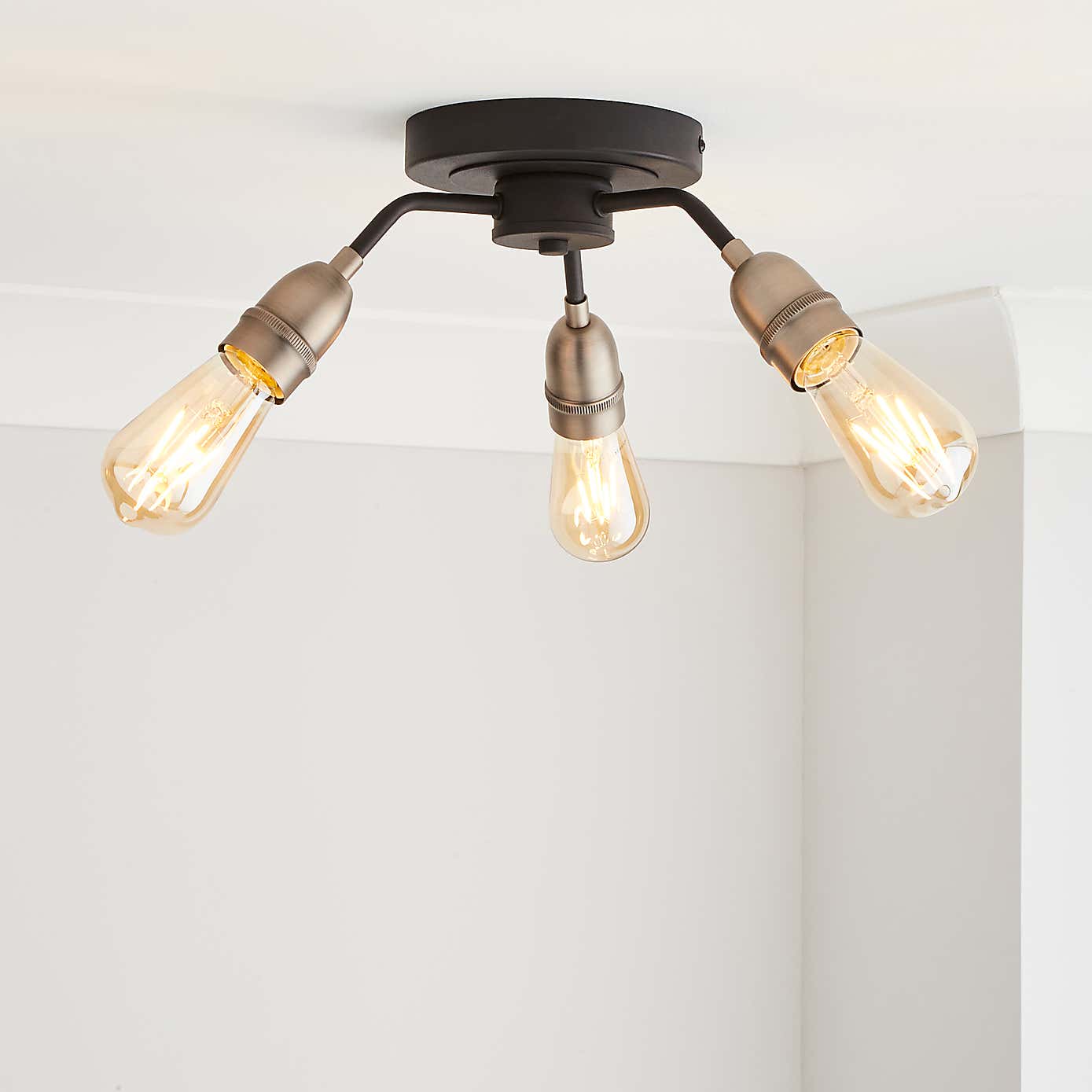 Marsden 3 Light Semi Flush Ceiling Fitting