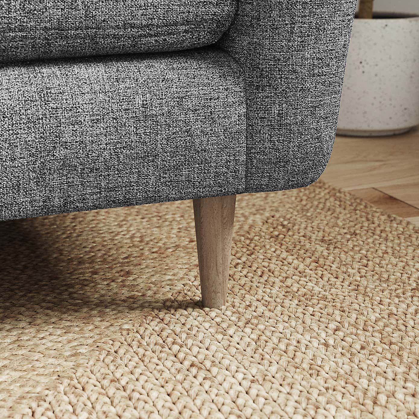 Sven Tonal Weave 4 Seater Sofa