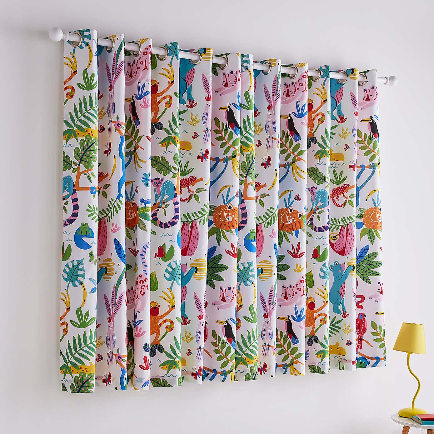 Bright Animals Blackout Eyelet Curtains