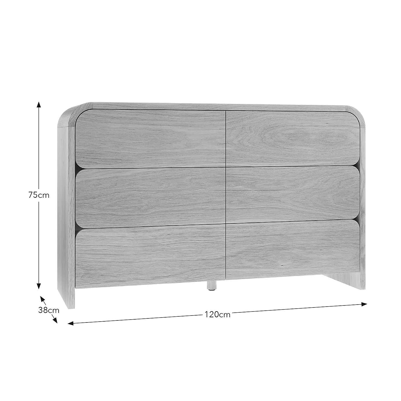 Bennett 6 Drawer Chest, Light Oak