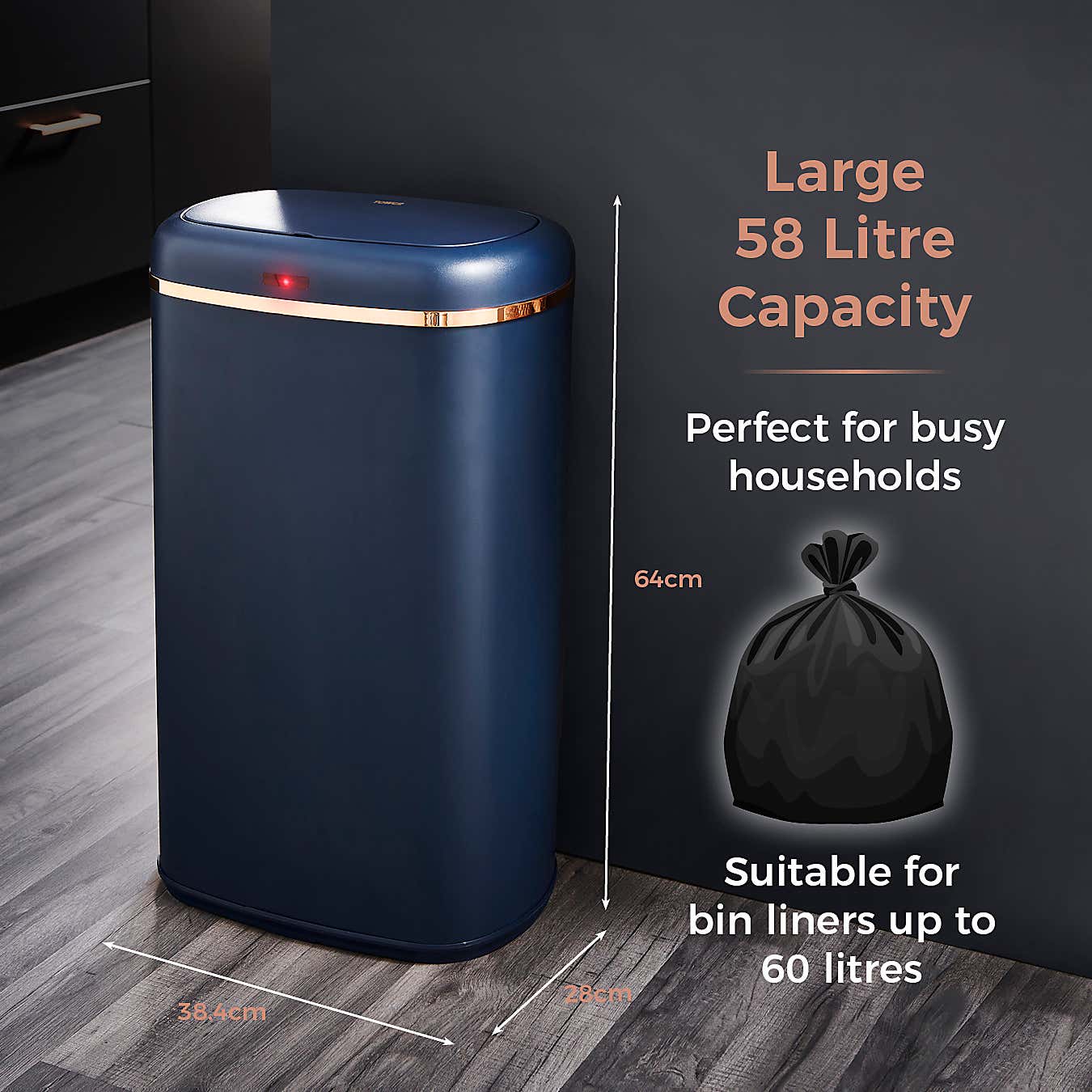 Tower Cavaletto 58L Sensor Bin