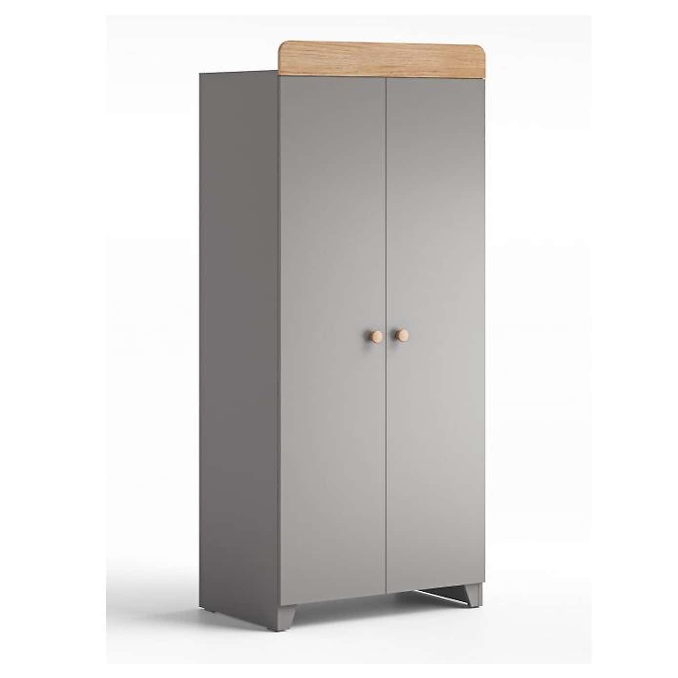 Little Acorns Classic Oak Effect 3 Drawer Chest and Wardrobe Nursery Set