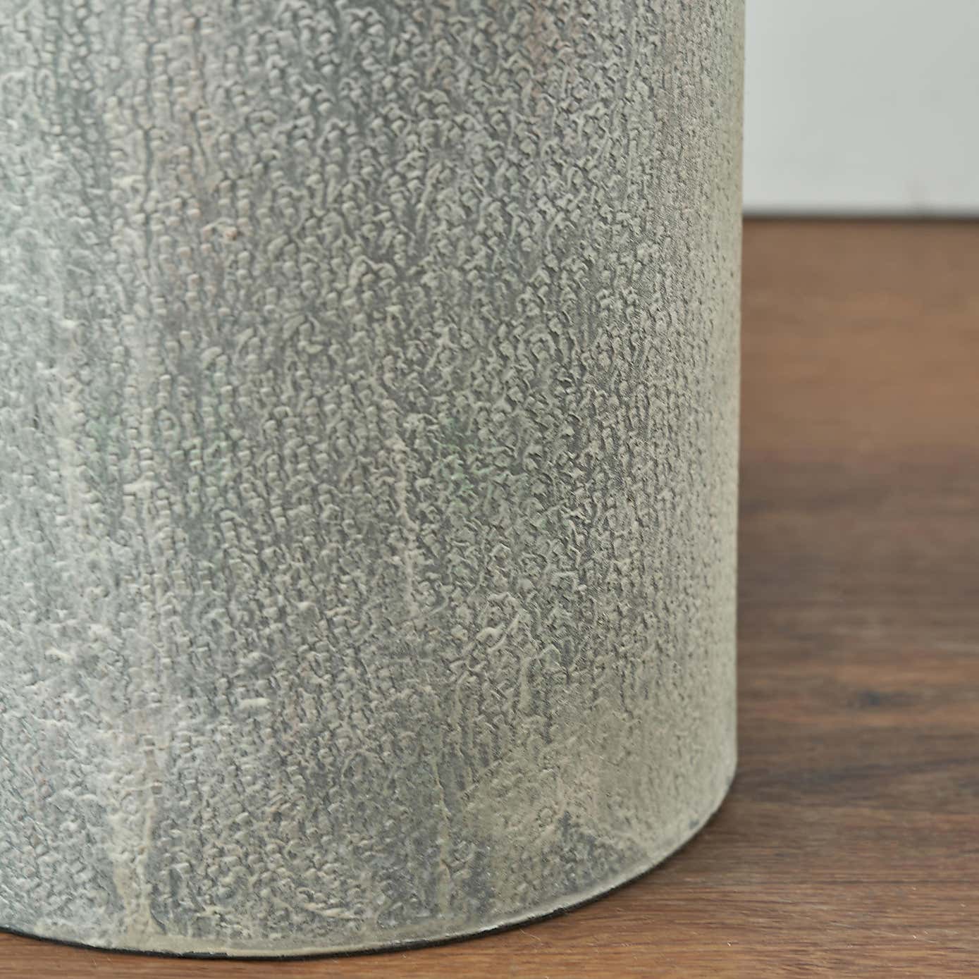 Metal & Glass Pedestal Hurricane Candle Holder