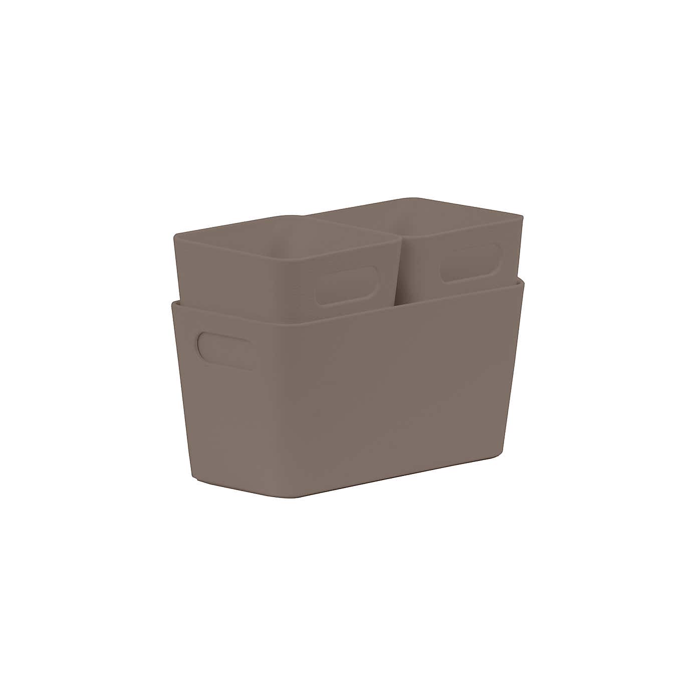 Wham Studio Set of 3 Etched Plastic Storage Basket 2 x 1.01, 6.01