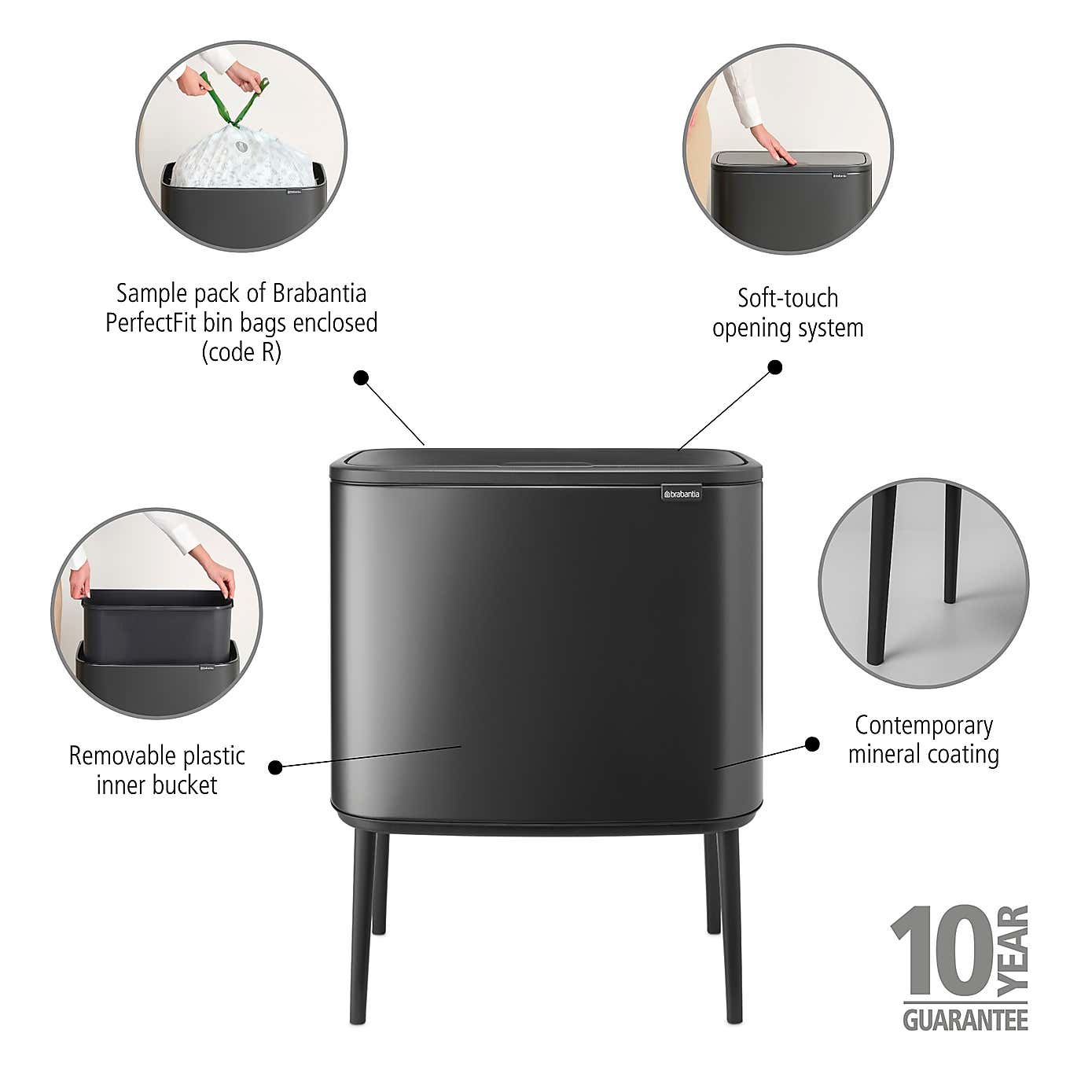 Brabantia Bo 36L Touch Bin Hi
