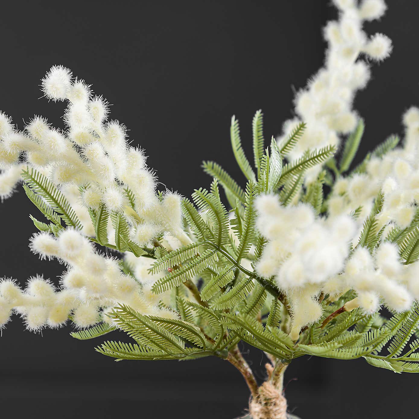 Artificial Cream Mimosa Stems