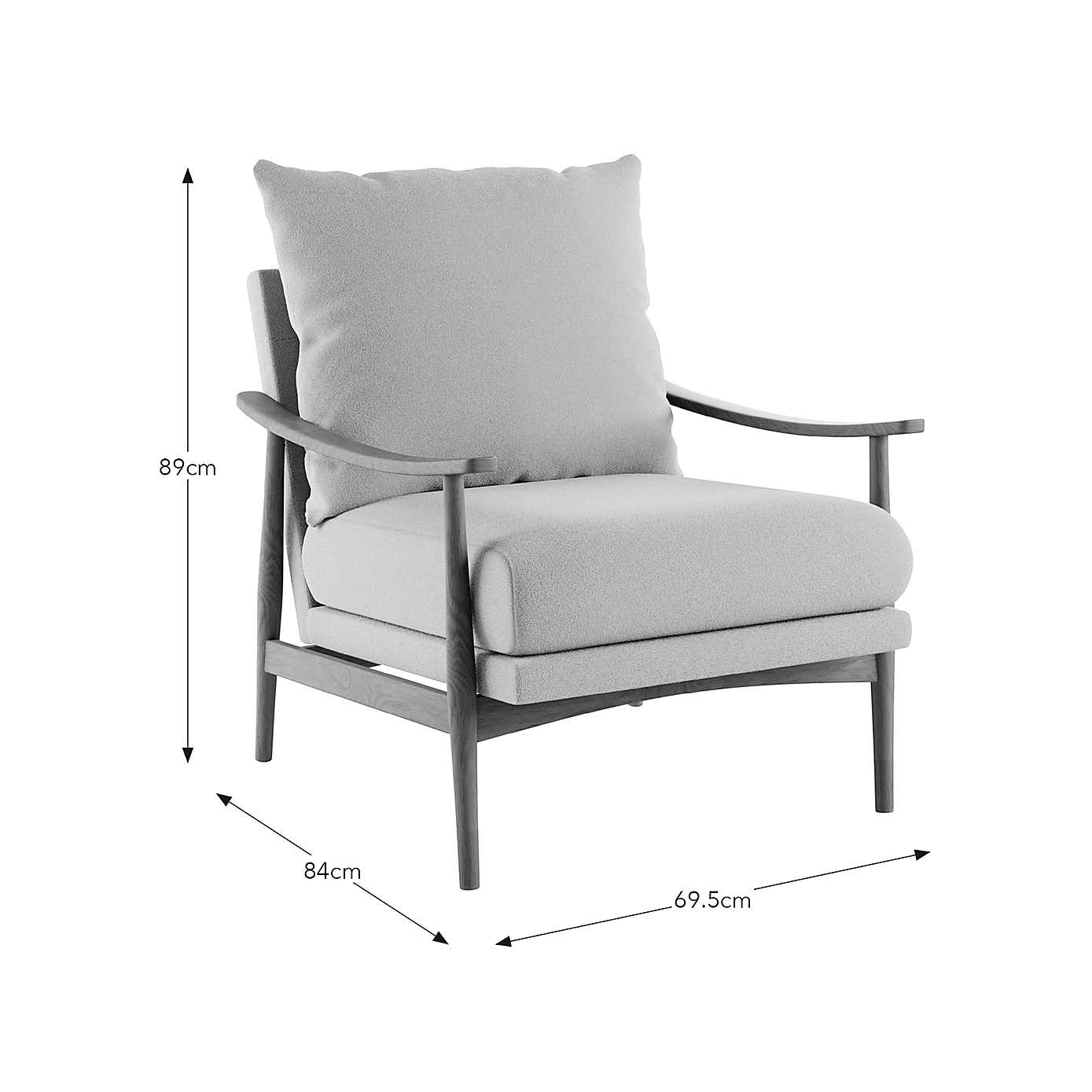 Nelson Wooly Textured Weave Occasional Armchair