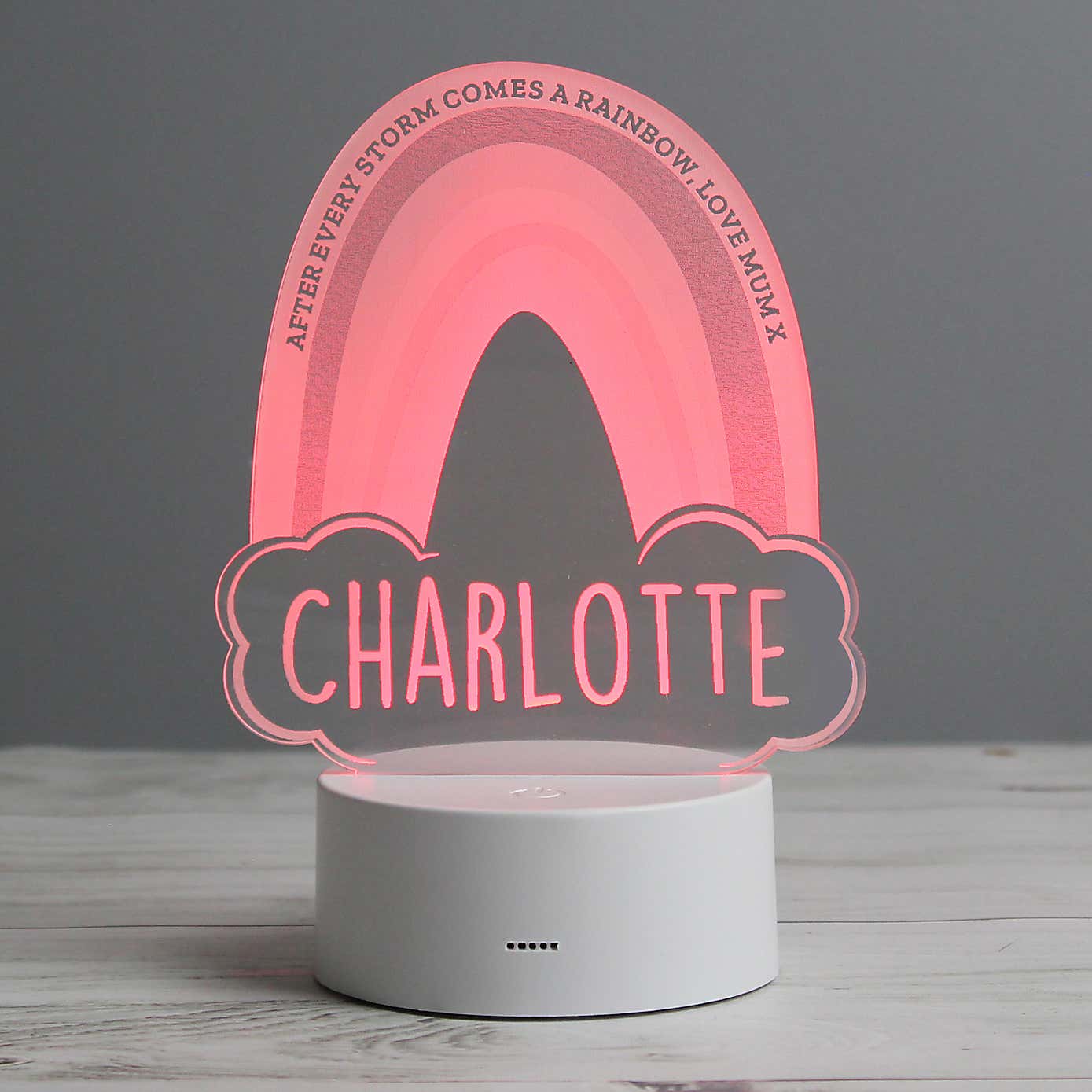 Personalised Rainbow Colour Changing Night LED Light