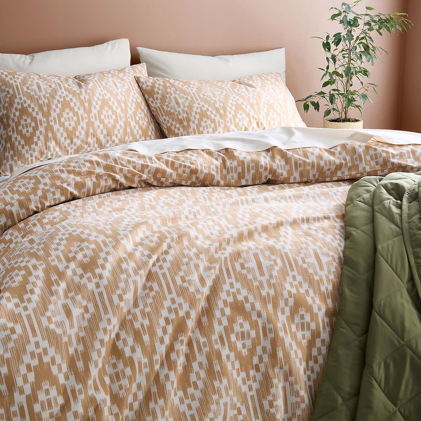 Syrah Ikat 100% Cotton Duvet Cover and Pillowcase Set