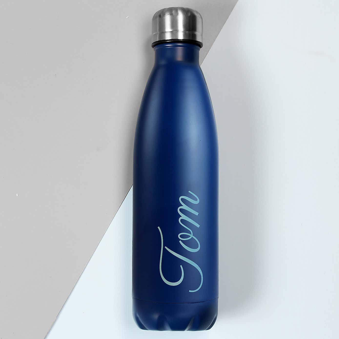 Personalised Metal Insulated Drinks Bottle Blue