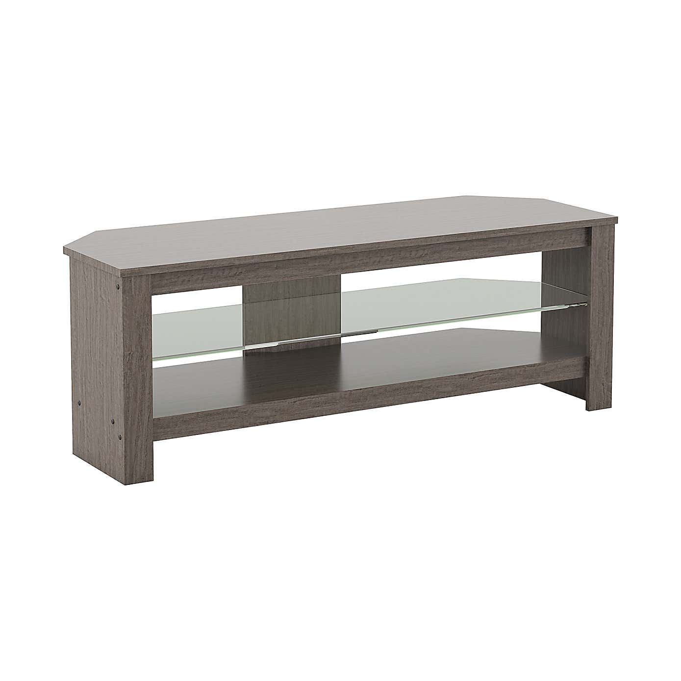 Calibre Plus Wide TV Stand, 115cm Grey Oak Effect