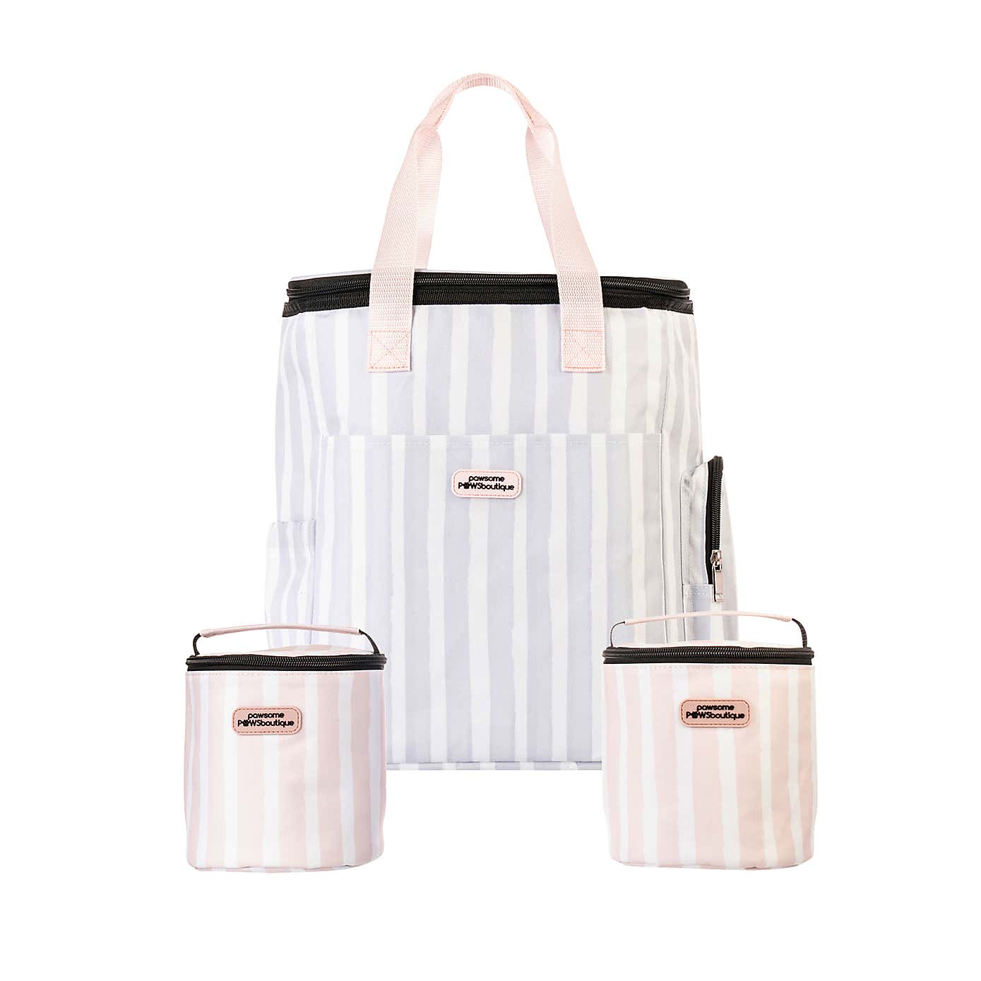 Striped Travel Backpack with 2 Storage Bags