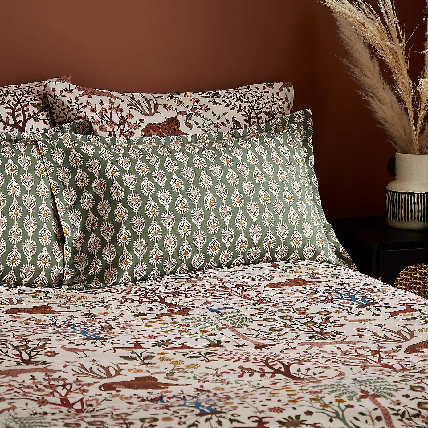 Forest Animal Natural Oxford Pillowcase