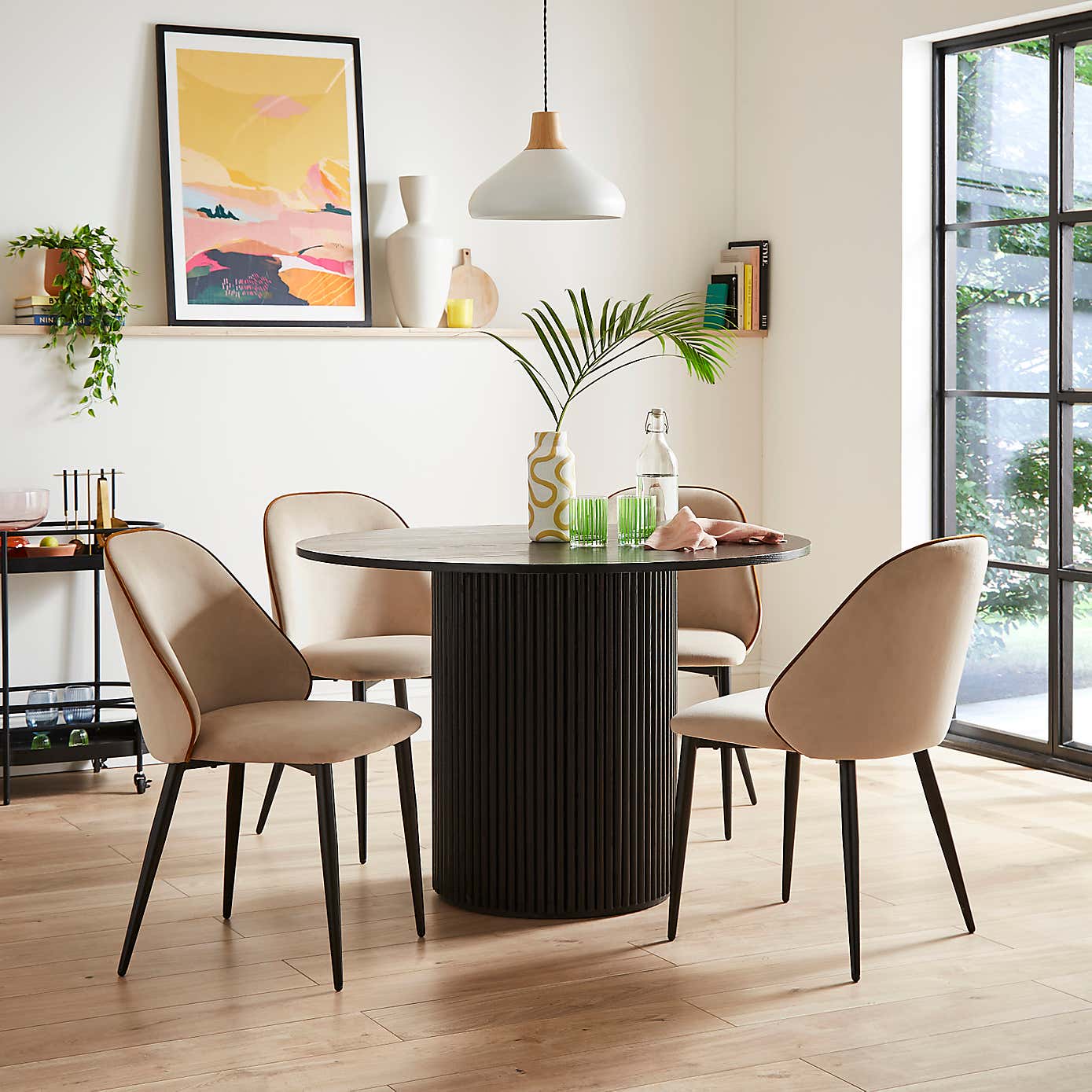 Freya Dining Chair, Velvet