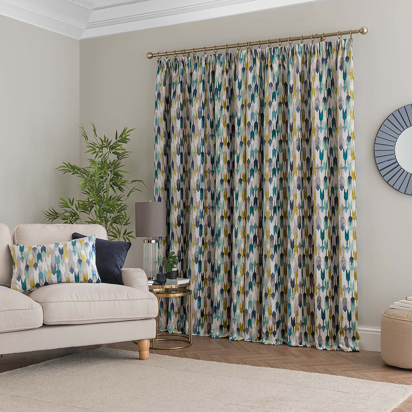 Kelso Pencil Pleat Velvet Curtains