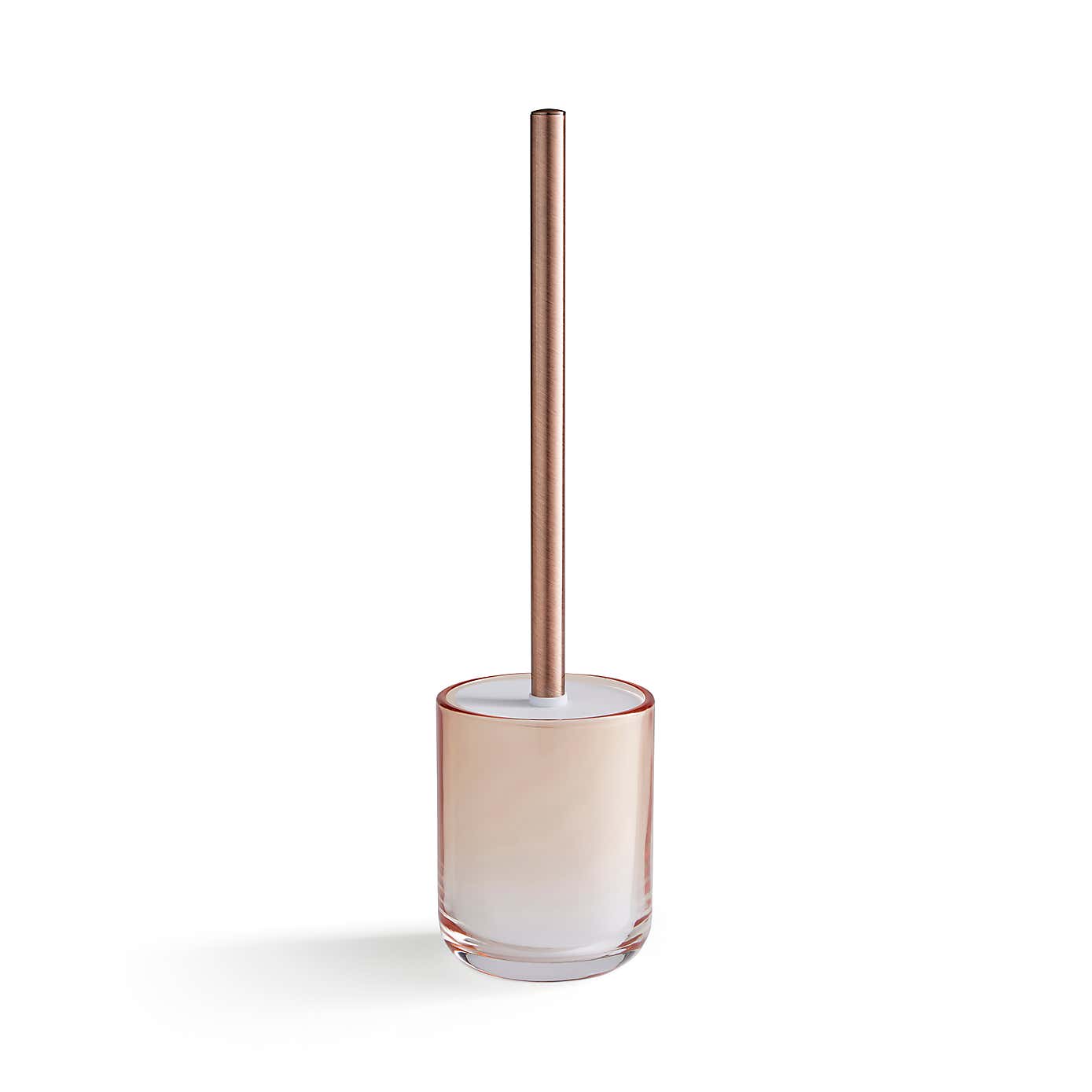 Ombre Apricot Glass Toilet Brush