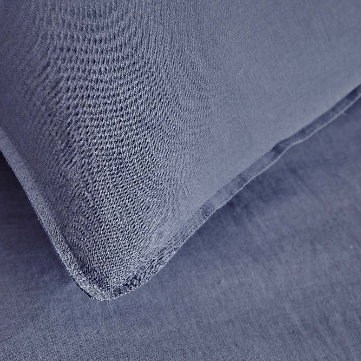 Cotton Linen White Duvet Cover & Pillowcase Set