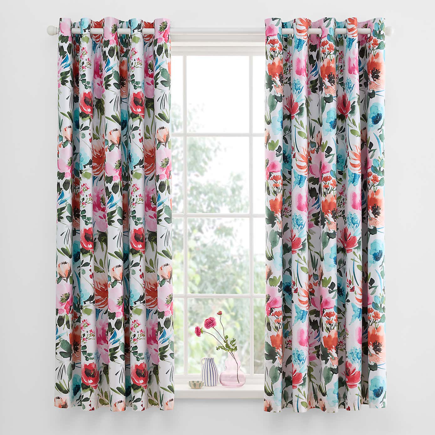 Malin Summer Blooms Blackout Eyelet Curtains
