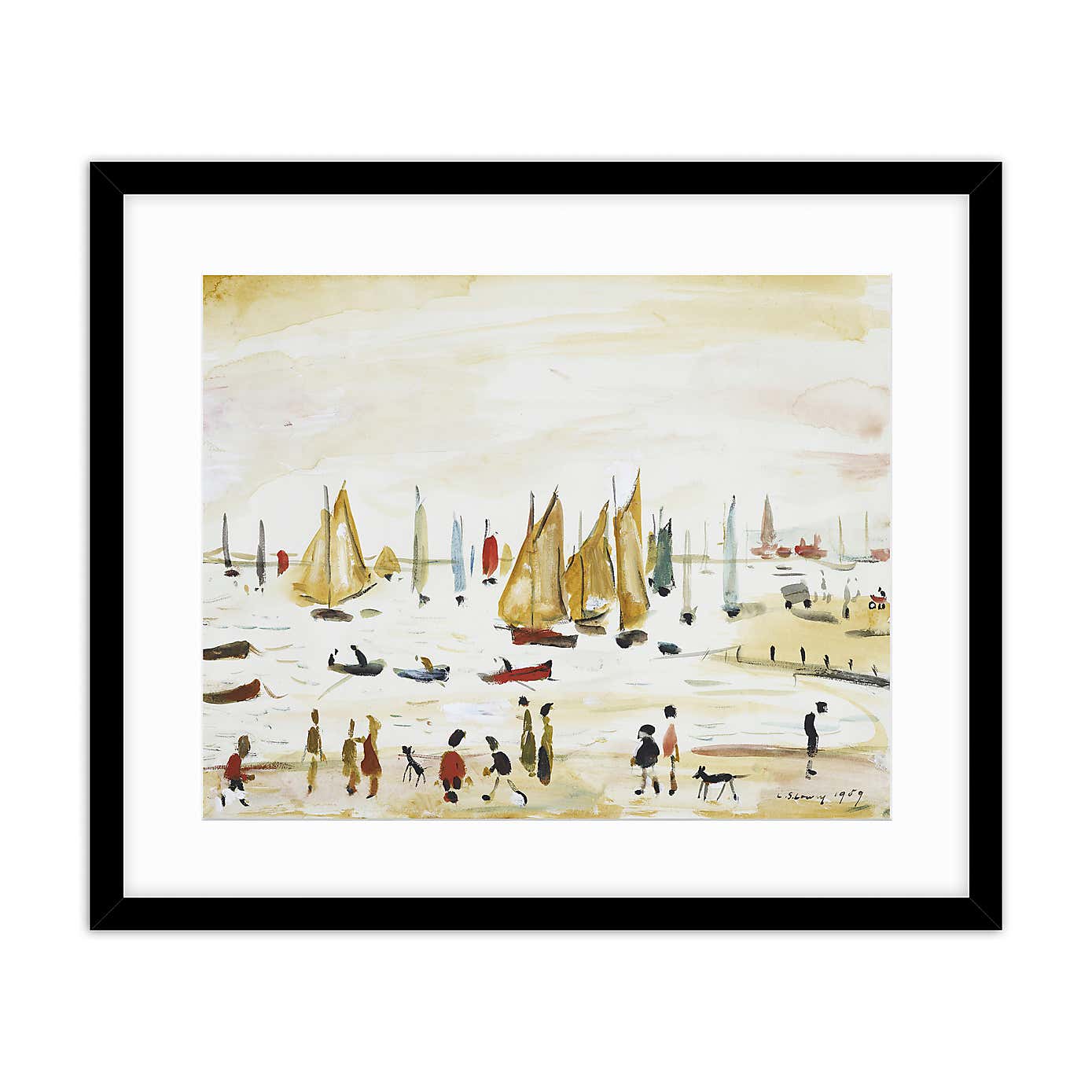 Yachts 1959 Lowry Framed Print