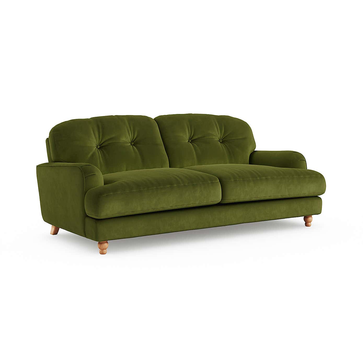 Martha Matte Plush Velvet 3 Seater Sofa
