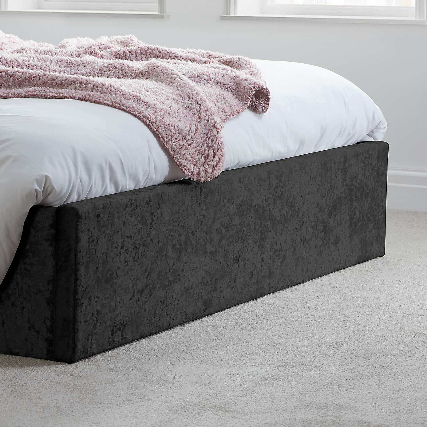 Berlin Crushed Velvet Ottoman Bedstead