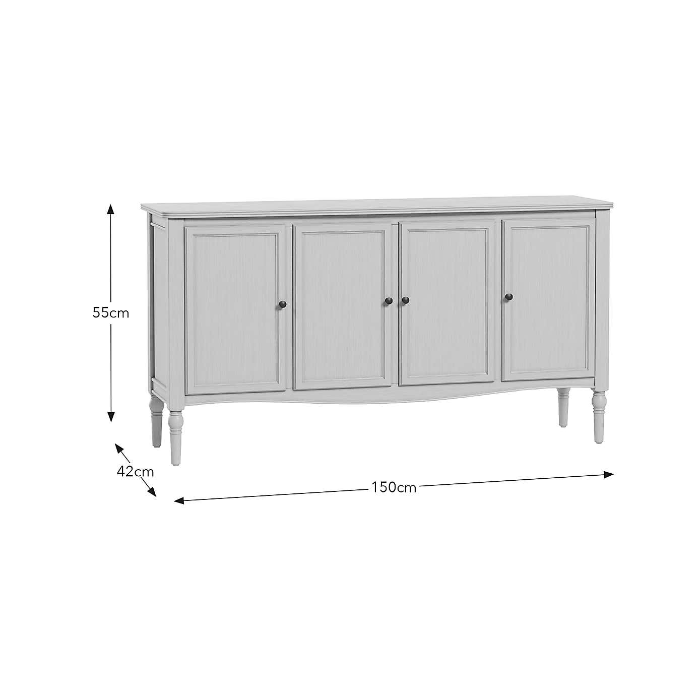 Ariella Large Sideboard, Warm Stone