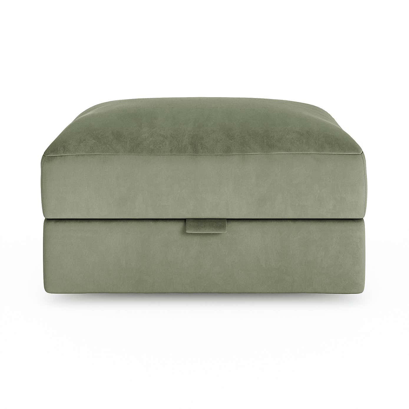 Hattie Matte Plush Velvet Storage Footstool